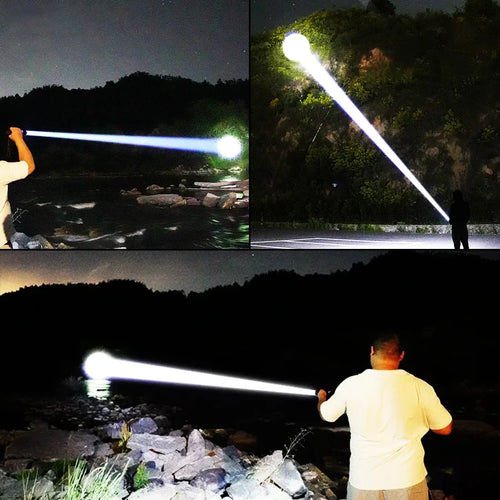 68000000LM High Power Rechargeable LED Flshlight