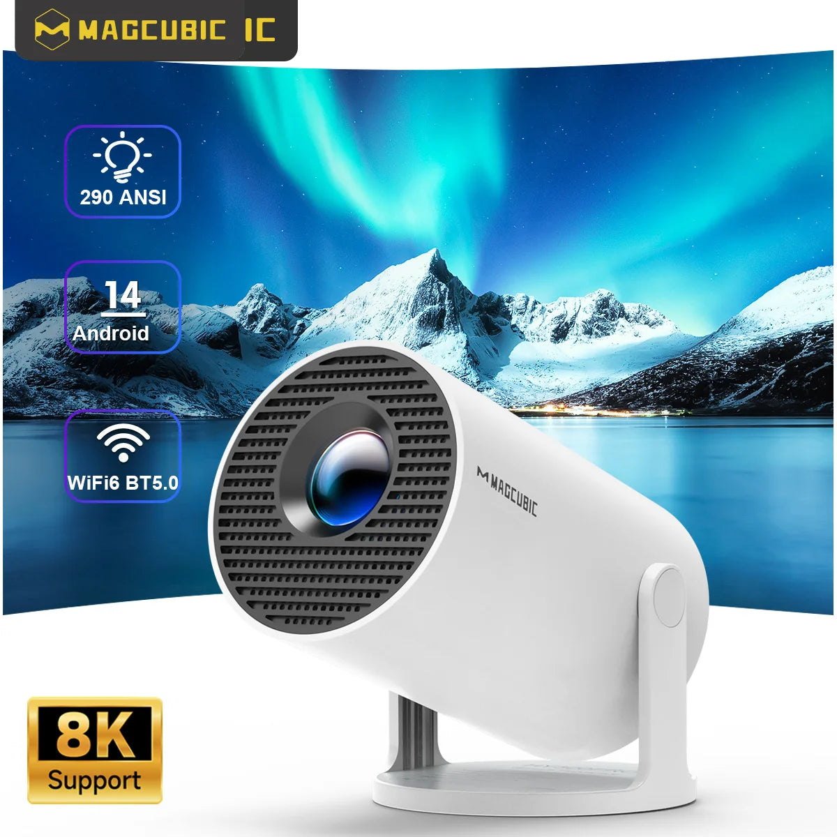 Magcubic Projector HY300 Pro 8K Android