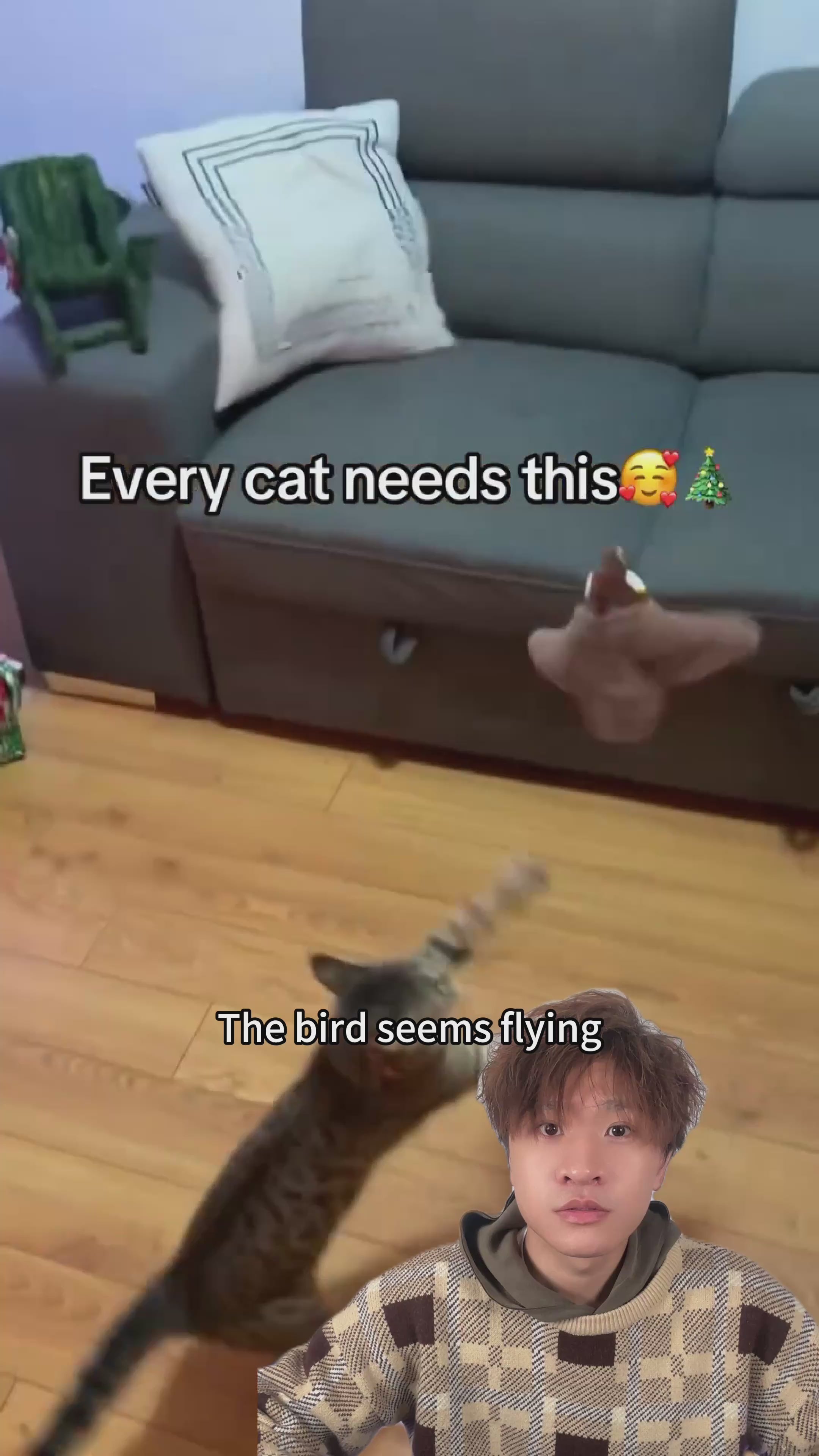 Interactive Chirping Bird: Motion-Activated Plush Toy for Cats & Dogs